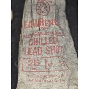Lawrence Brand American Standard Chilled Lead Shot Bag 1982 Dutch Boy Logo 25 Lb